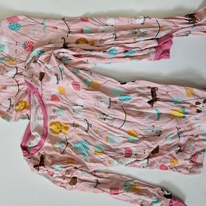 Little Sleepies Pink Pajama Set Birthday 3T